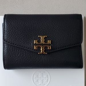 Tory Burch KIRA MIXED-MATERIALS MEDIUM FLAP WALLET